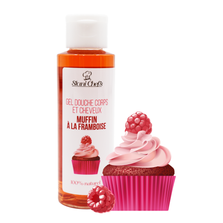 Gel douche naturel corps et cheveux - muffin à la framboise - Gels douches naturels