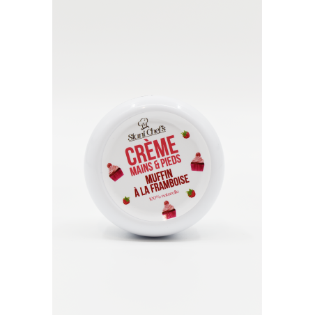 Crème mains et pied naturelle - muffin à la framboise - Crème hydratante naturelle