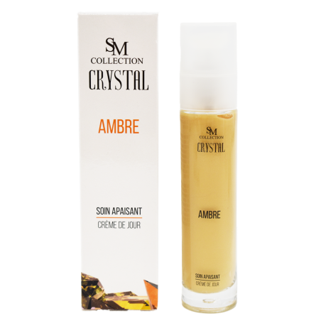 Crème de jour apaisante 100% naturelle à la poudre d'ambre - Cosmétique lithothérapie 100% naturelle