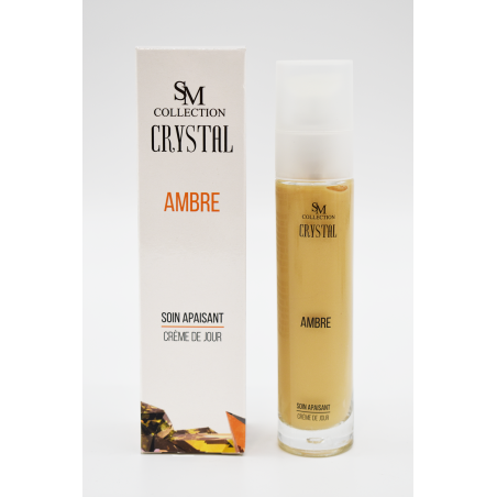Crème de jour apaisante 100% naturelle à la poudre d'ambre - Cosmétique lithothérapie 100% naturelle