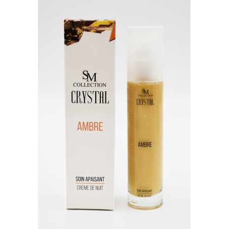Crème de nuit apaisante 100% naturelle à la poudre d'ambre - Cosmétique lithothérapie 100% naturelle