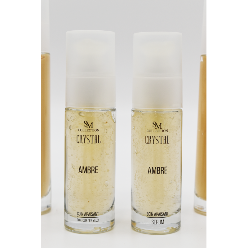 Crème contour des yeux apaisante 100% naturelle à la poudre d'ambre - Cosmétique lithothérapie 100% naturelle