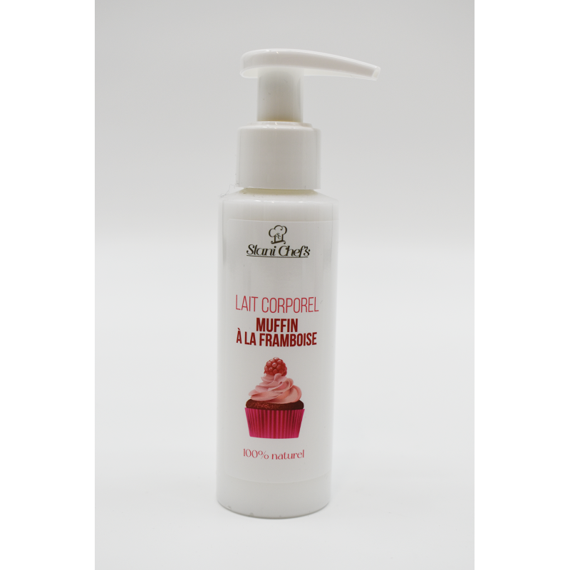 Lait corporel 100% naturel - muffin à la framboise - Cosmétique Naturel France