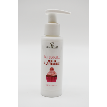 Lait corporel 100% naturel - muffin à la framboise - Cosmétique Naturel France