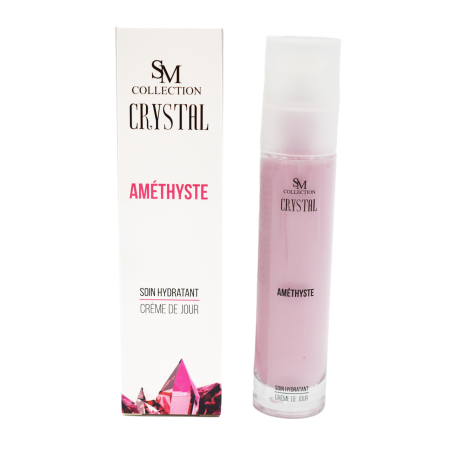 Crème de jour hydratante 100% naturelle à la poudre d'améthyste - Cosmétique lithothérapie 100% naturelle