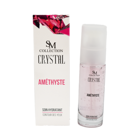 Crème pour le contour des yeux hydratante 100% naturelle à la poudre d'améthyste - Cosmétique lithothérapie 100% naturelle