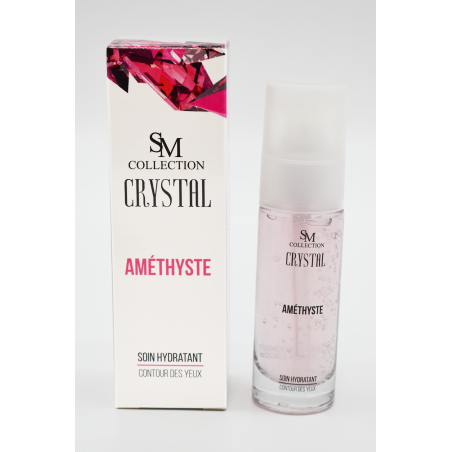Crème pour le contour des yeux hydratante 100% naturelle à la poudre d'améthyste - Cosmétique lithothérapie 100% naturelle