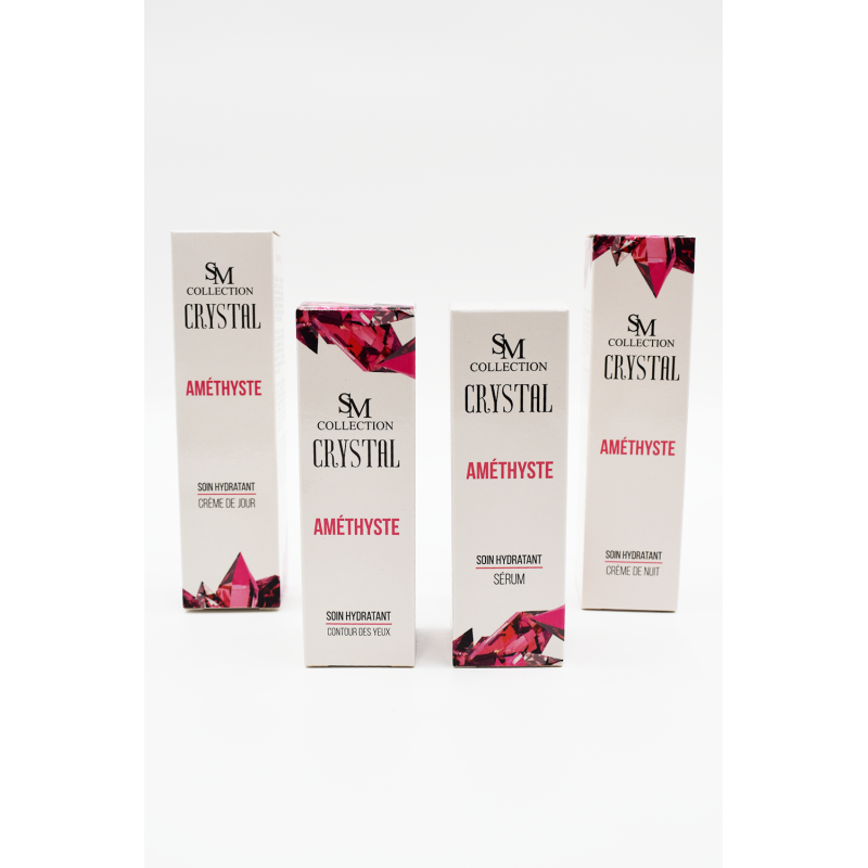 Crème de jour hydratante 100% naturelle à la poudre d'améthyste - Cosmétique lithothérapie 100% naturelle