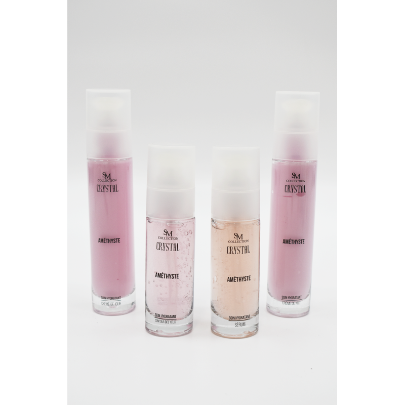 Crème de jour hydratante 100% naturelle à la poudre d'améthyste - Cosmétique lithothérapie 100% naturelle