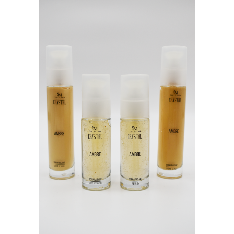Gamme lithothérapie apaisante - Crème contour des yeux, sérum, crème de jour et crème de nuit - Cosmétiques 100% naturels