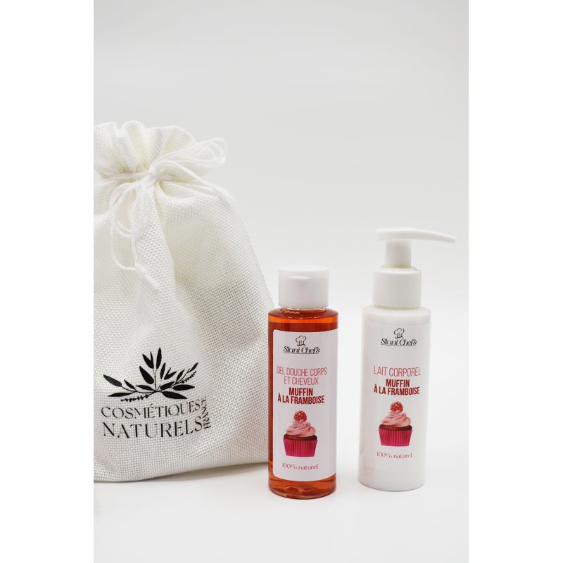 Coffret découverte 100% nature - Muffin à la framboise - Cosmétique Naturel France