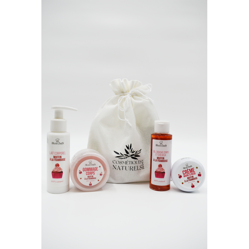 Coffret découverte 100% nature - Muffin à la framboise - Cosmétique Naturel France