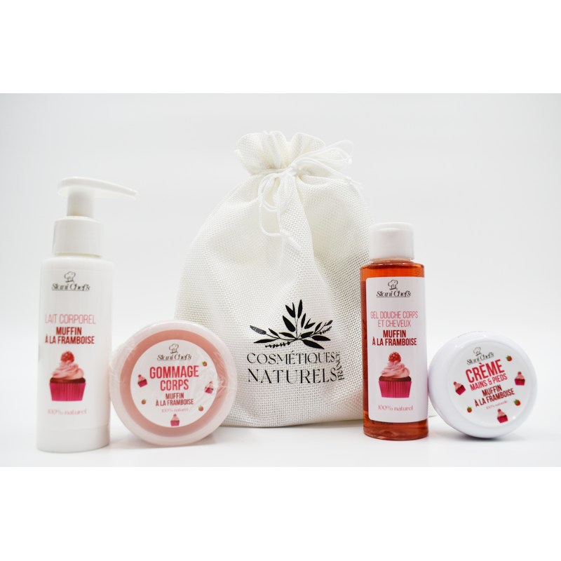 Coffret découverte 100% nature - Muffin à la framboise - Cosmétique Naturel France
